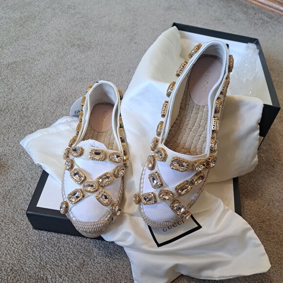 Authentic GUCCI espadrilles Size 36.5 - Picture 1 of 12